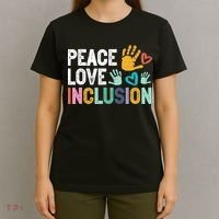 Peace Love Inclusion For A Sped Teacher T-Shirt thumb 4