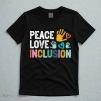 Peace Love Inclusion For A Sped Teacher T-Shirt thumb 5