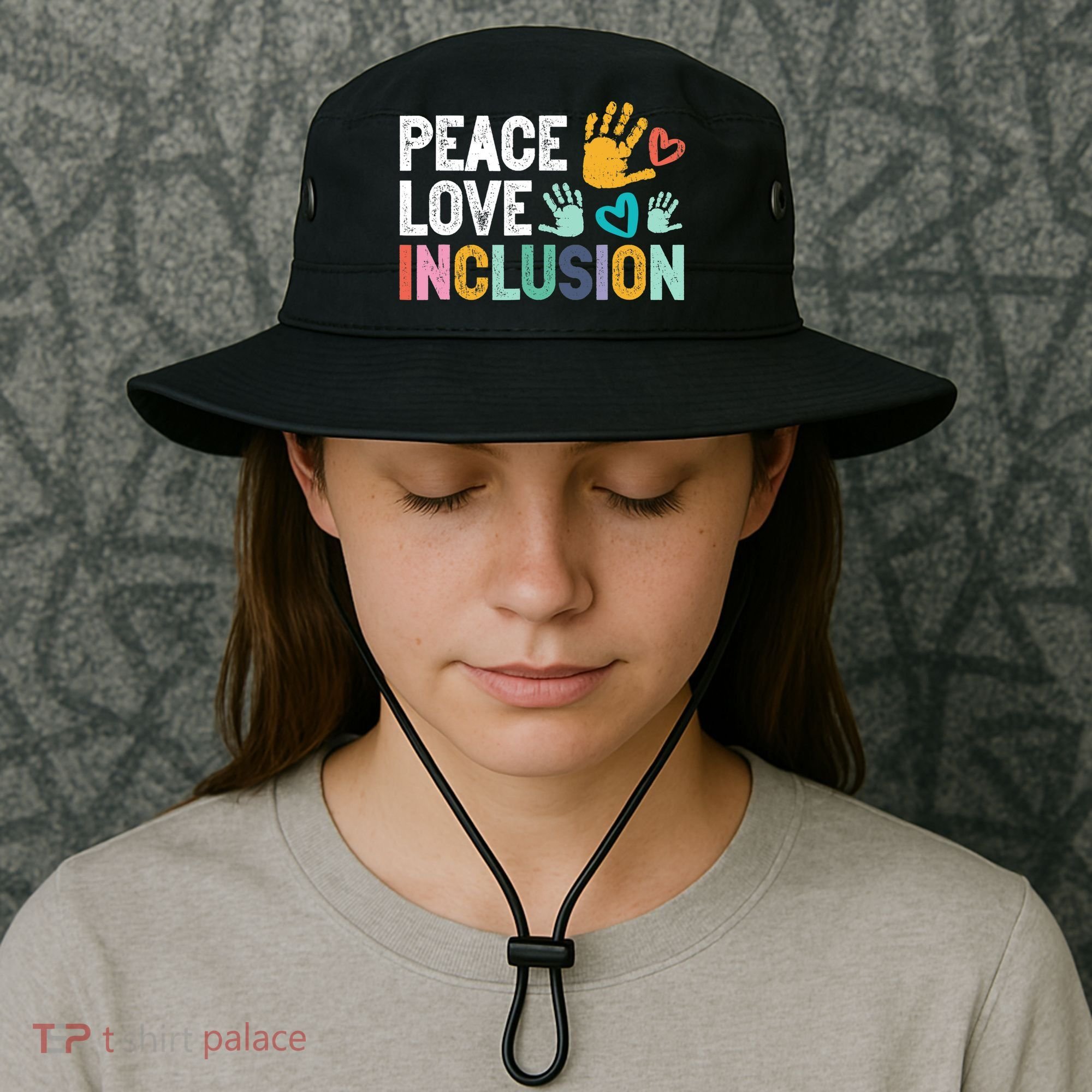 Peace Love Inclusion For A Sped Teacher Bucket Hat