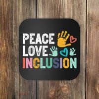 Peace Love Inclusion For A Sped Teacher Coaster thumb 0