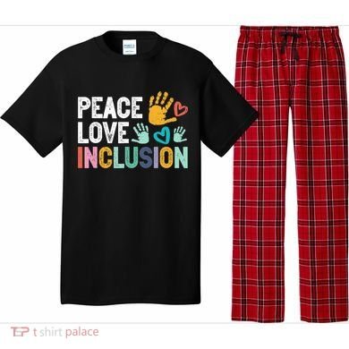 Peace Love Inclusion For A Sped Teacher Pajama Set