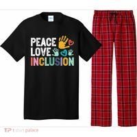 Peace Love Inclusion For A Sped Teacher Pajama Set thumb 0