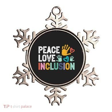 Peace Love Inclusion For A Sped Teacher Ornament