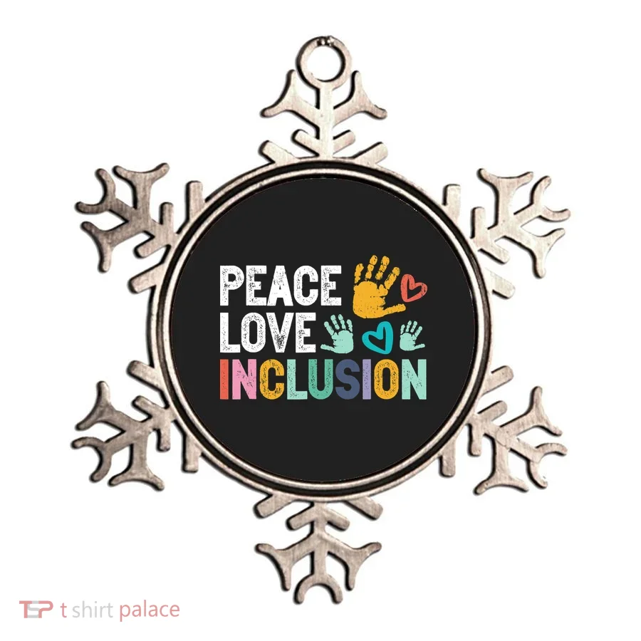 Peace Love Inclusion For A Sped Teacher Ornament