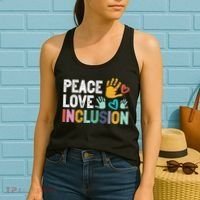Peace Love Inclusion For A Sped Teacher Women's Tank Top thumb 2