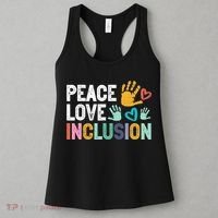 Peace Love Inclusion For A Sped Teacher Women's Tank Top thumb 3