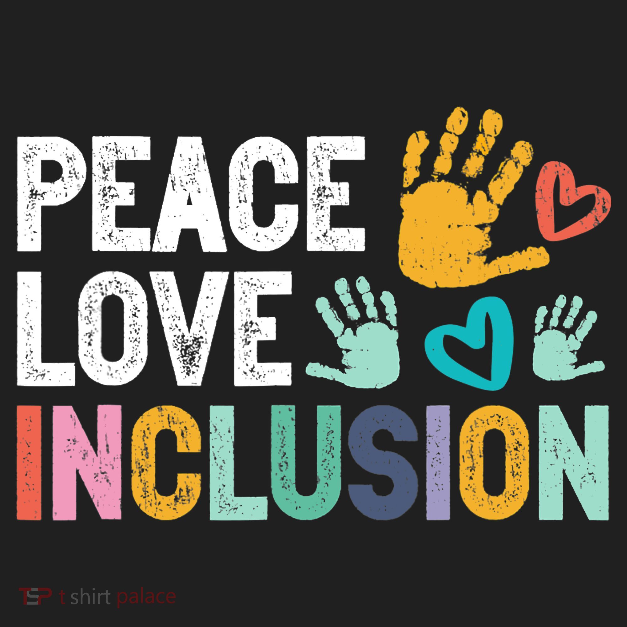 Peace Love Inclusion For A Sped Teacher Golf Towel