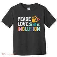 Peace Love Inclusion For A Sped Teacher Toddler T-Shirt thumb 0