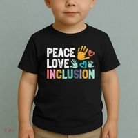 Peace Love Inclusion For A Sped Teacher Toddler T-Shirt thumb 2
