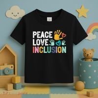 Peace Love Inclusion For A Sped Teacher Toddler T-Shirt thumb 3