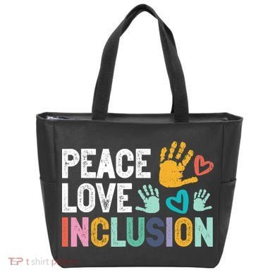 Peace Love Inclusion For A Sped Teacher Tote Bag
