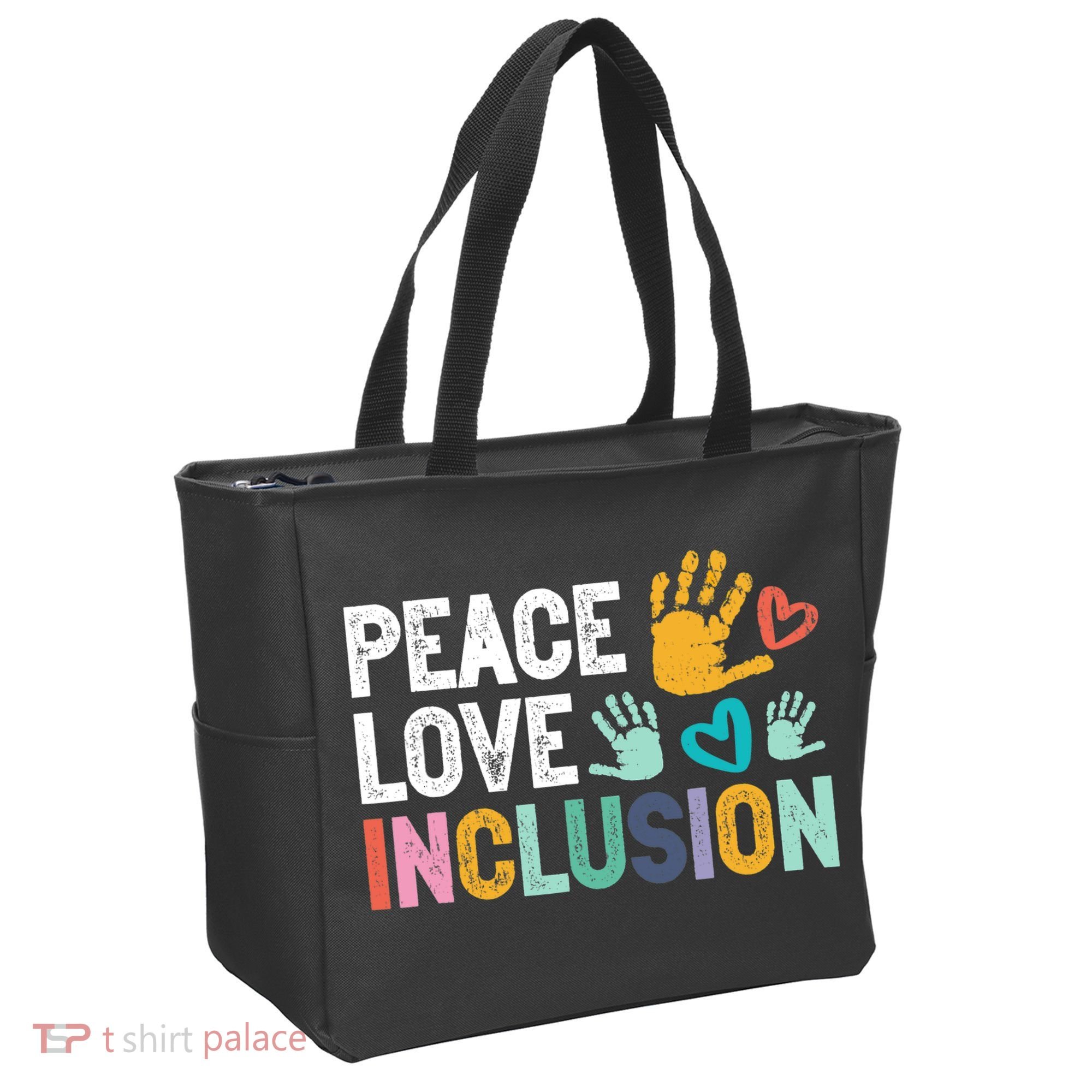 Peace Love Inclusion For A Sped Teacher Tote Bag