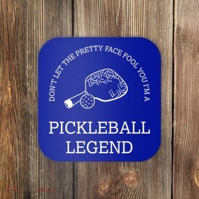 Pickleball Legend Ironic Saying Hobby Sports Dinking Cool Gift Coaster