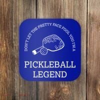 Pickleball Legend Ironic Saying Hobby Sports Dinking Cool Gift Coaster thumb 0
