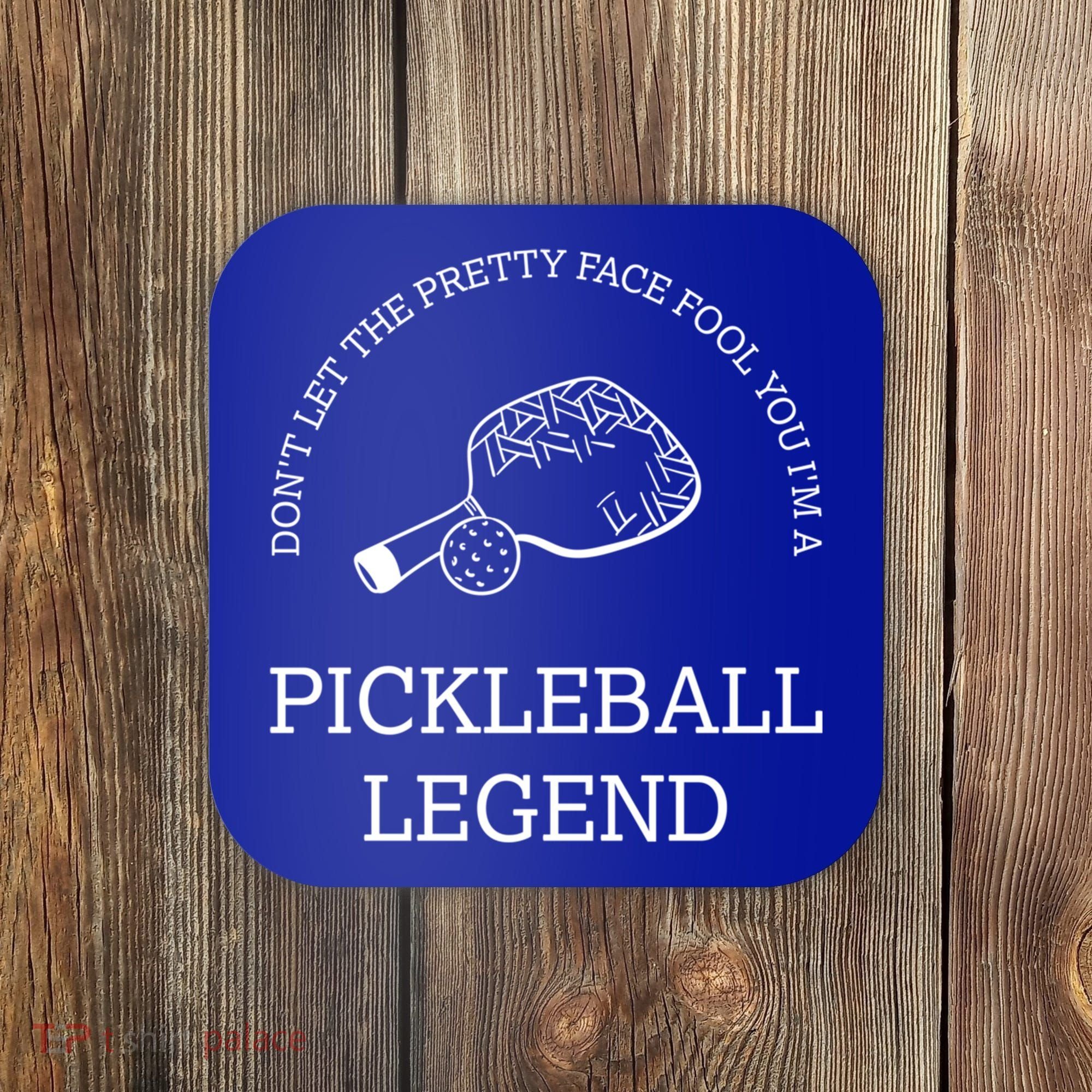 Pickleball Legend Ironic Saying Hobby Sports Dinking Cool Gift Coaster