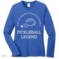Pickleball Legend Ironic Saying Hobby Sports Dinking Cool Gift Women's Long Sleeve Shirt thumb 0
