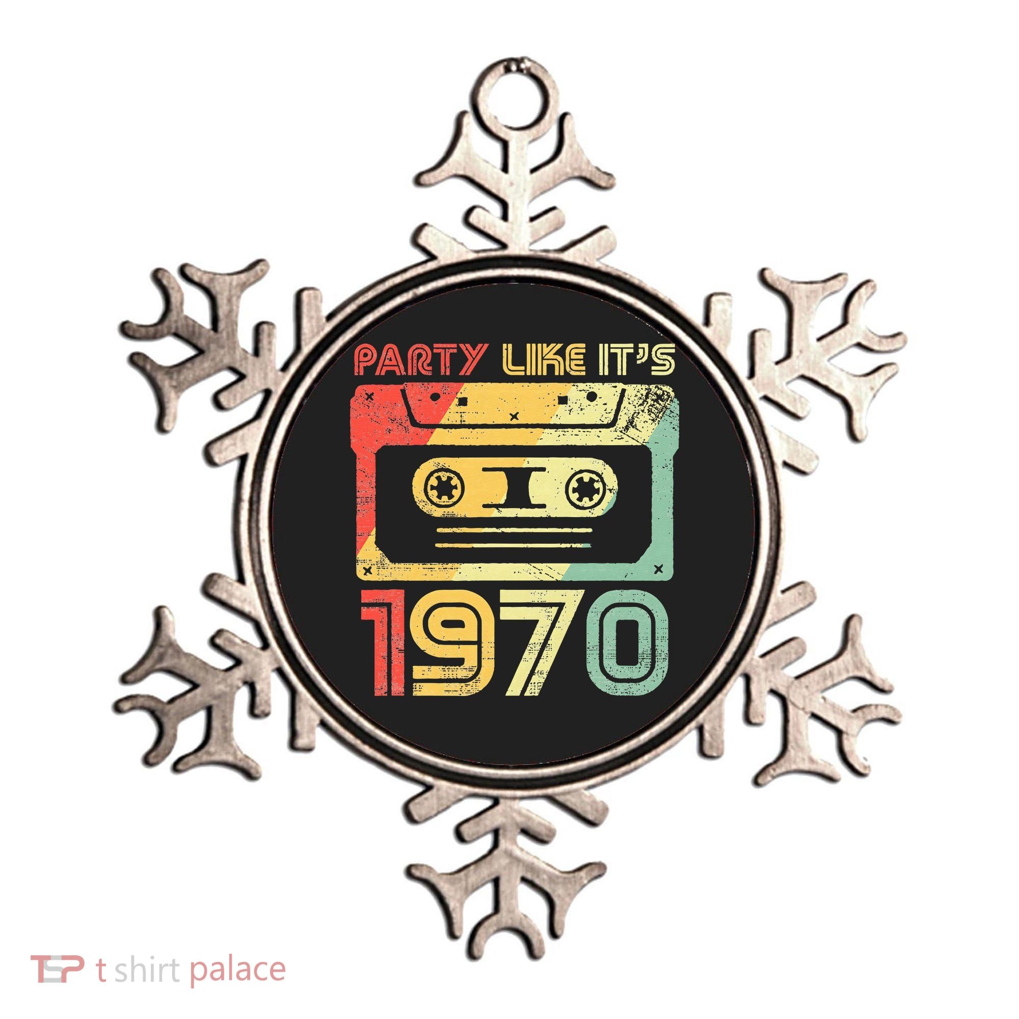 Party Like Its 1970 Retro 70s Party Outfit Costume Ornament