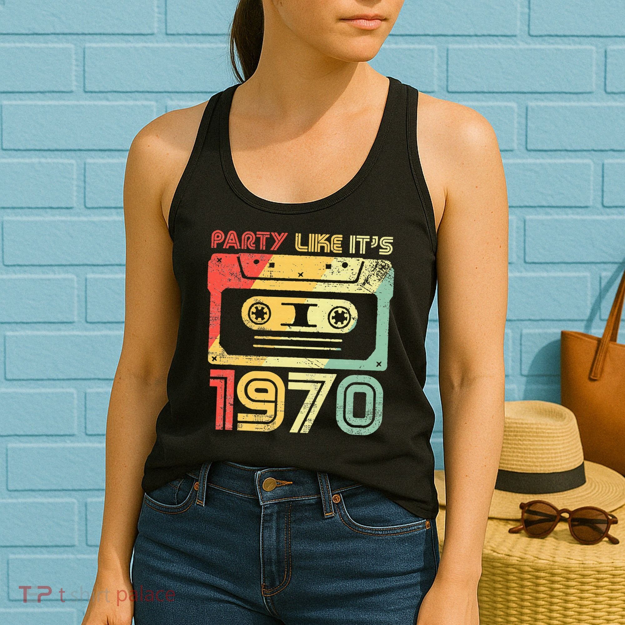 Party Like Its 1970 Retro 70s Party Outfit Costume Women's Tank Top