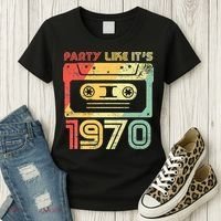 Party Like Its 1970 Retro 70s Party Outfit Costume Women's T-Shirt thumb 3