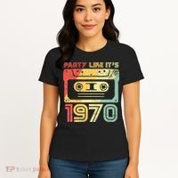 Party Like Its 1970 Retro 70s Party Outfit Costume Women's T-Shirt thumb 4