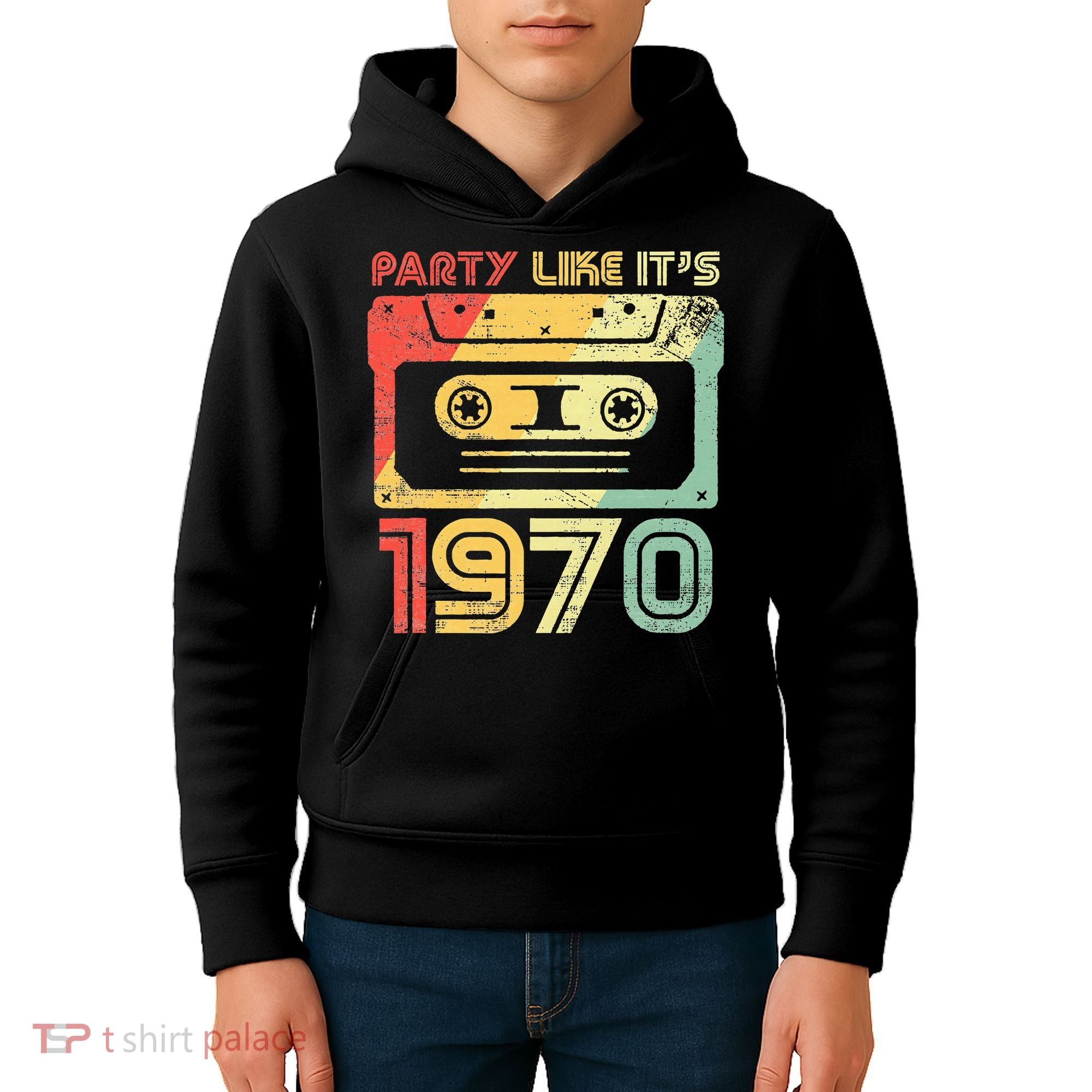 Party Like Its 1970 Retro 70s Party Outfit Costume Kids Hoodie