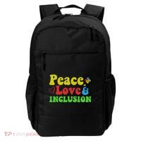 Peace Love Inclusion Sped Squad Special Ed Teacher Gift Backpack thumb 0