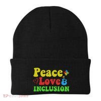 Peace Love Inclusion Sped Squad Special Ed Teacher Gift Beanie thumb 0