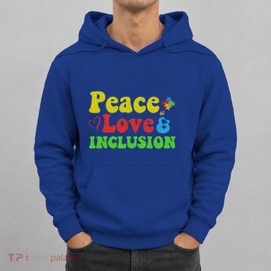 Peace Love Inclusion Sped Squad Special Ed Teacher Gift Hoodie
