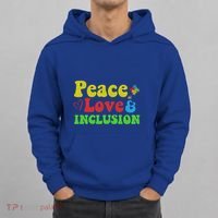 Peace Love Inclusion Sped Squad Special Ed Teacher Gift Hoodie thumb 0