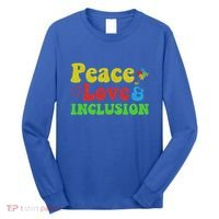 Peace Love Inclusion Sped Squad Special Ed Teacher Gift Long Sleeve Shirt thumb 0
