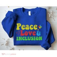 Peace Love Inclusion Sped Squad Special Ed Teacher Gift Sweatshirt thumb 2