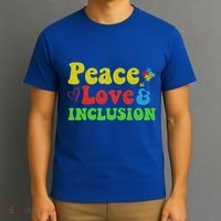 Peace Love Inclusion Sped Squad Special Ed Teacher Gift T-Shirt thumb 3