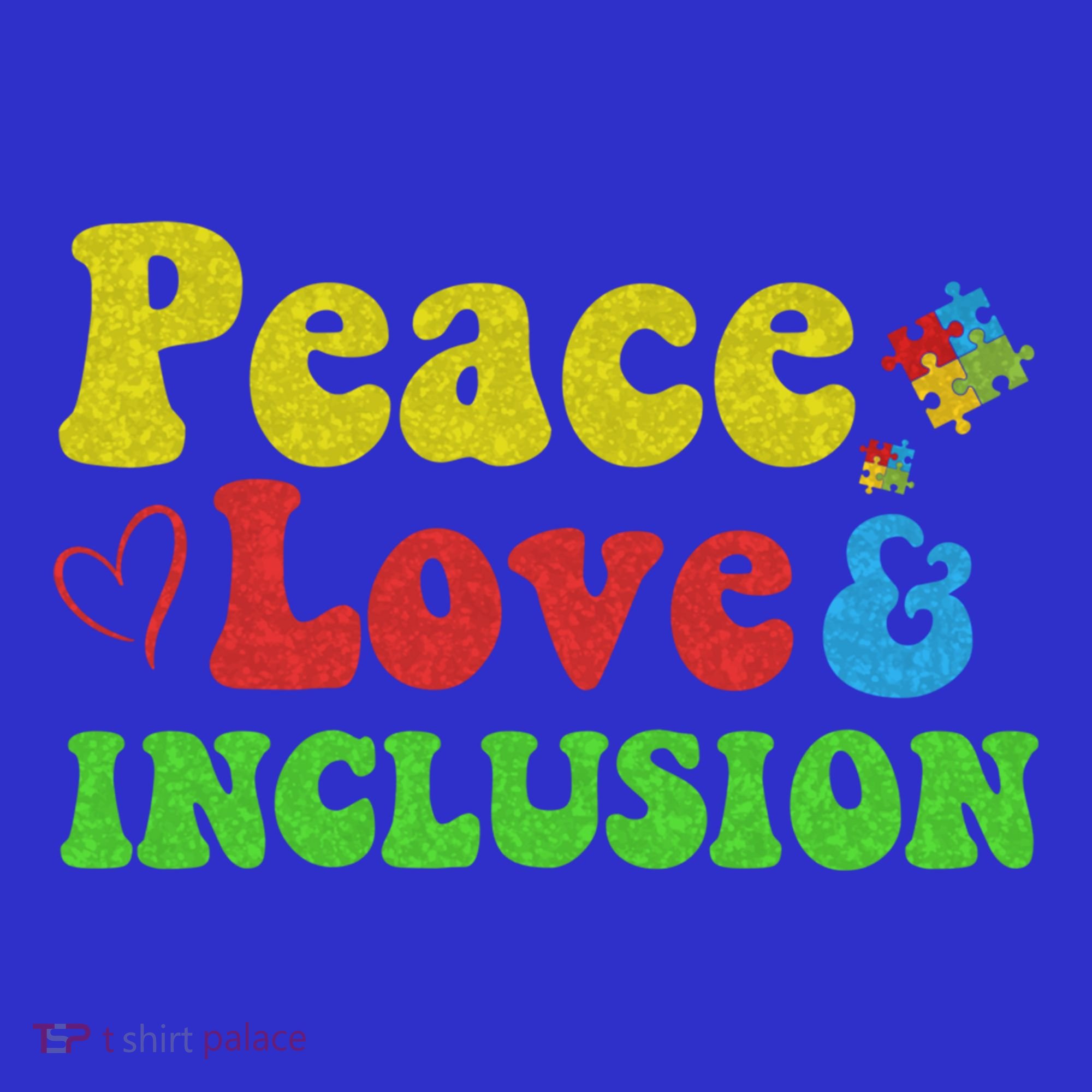 Peace Love Inclusion Sped Squad Special Ed Teacher Gift T-Shirt
