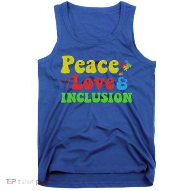 Peace Love Inclusion Sped Squad Special Ed Teacher Gift Tank Top