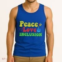 Peace Love Inclusion Sped Squad Special Ed Teacher Gift Tank Top thumb 3