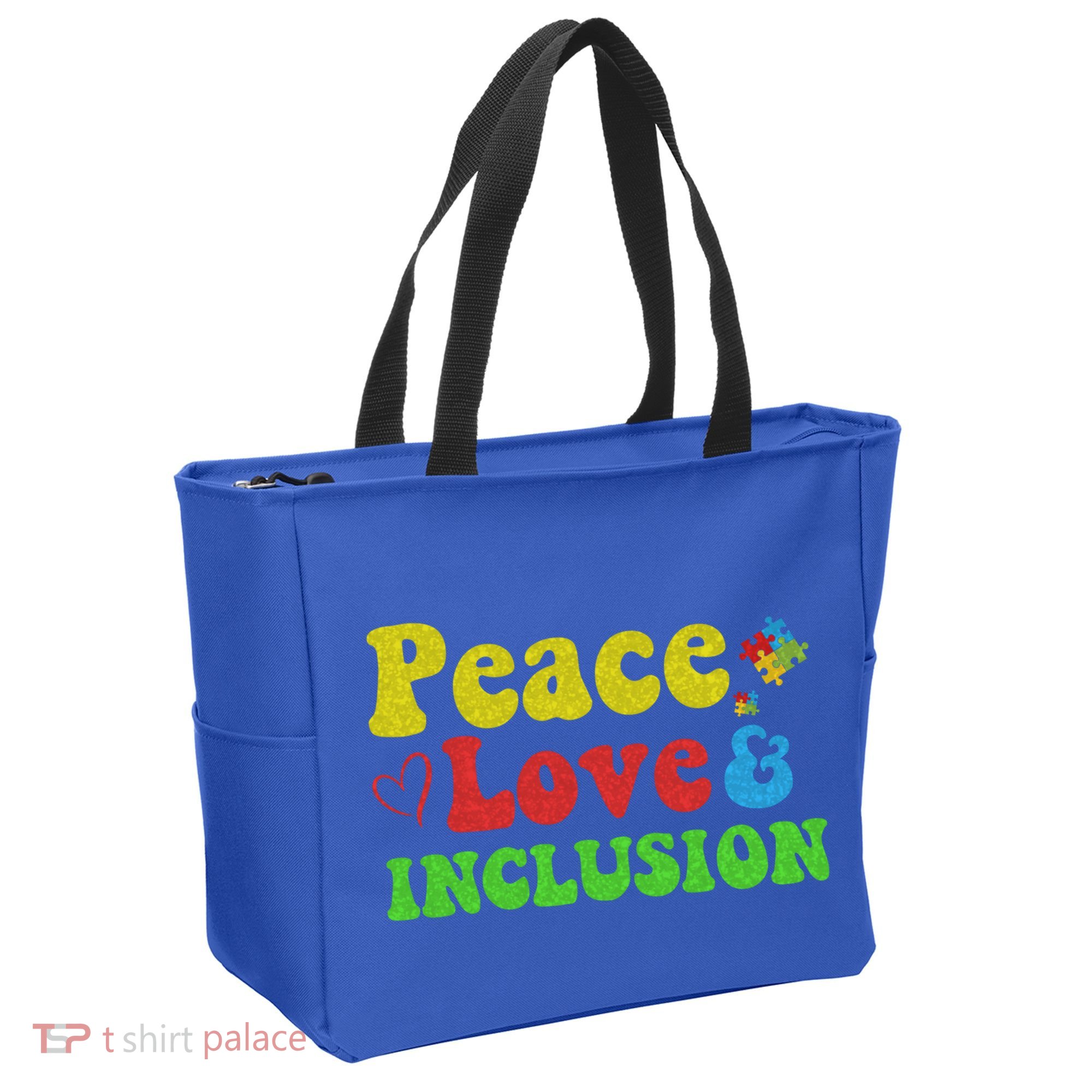 Peace Love Inclusion Sped Squad Special Ed Teacher Gift Tote Bag