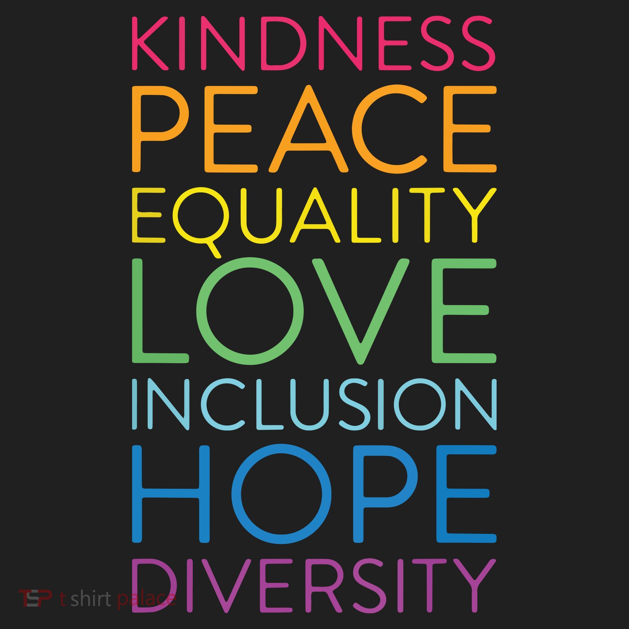 Peace Love Inclusion Equality Diversity Human Rights Tumbler