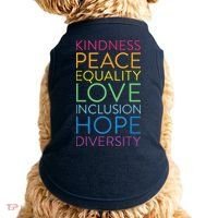 Peace Love Inclusion Equality Diversity Human Rights Doggie Tank thumb 0