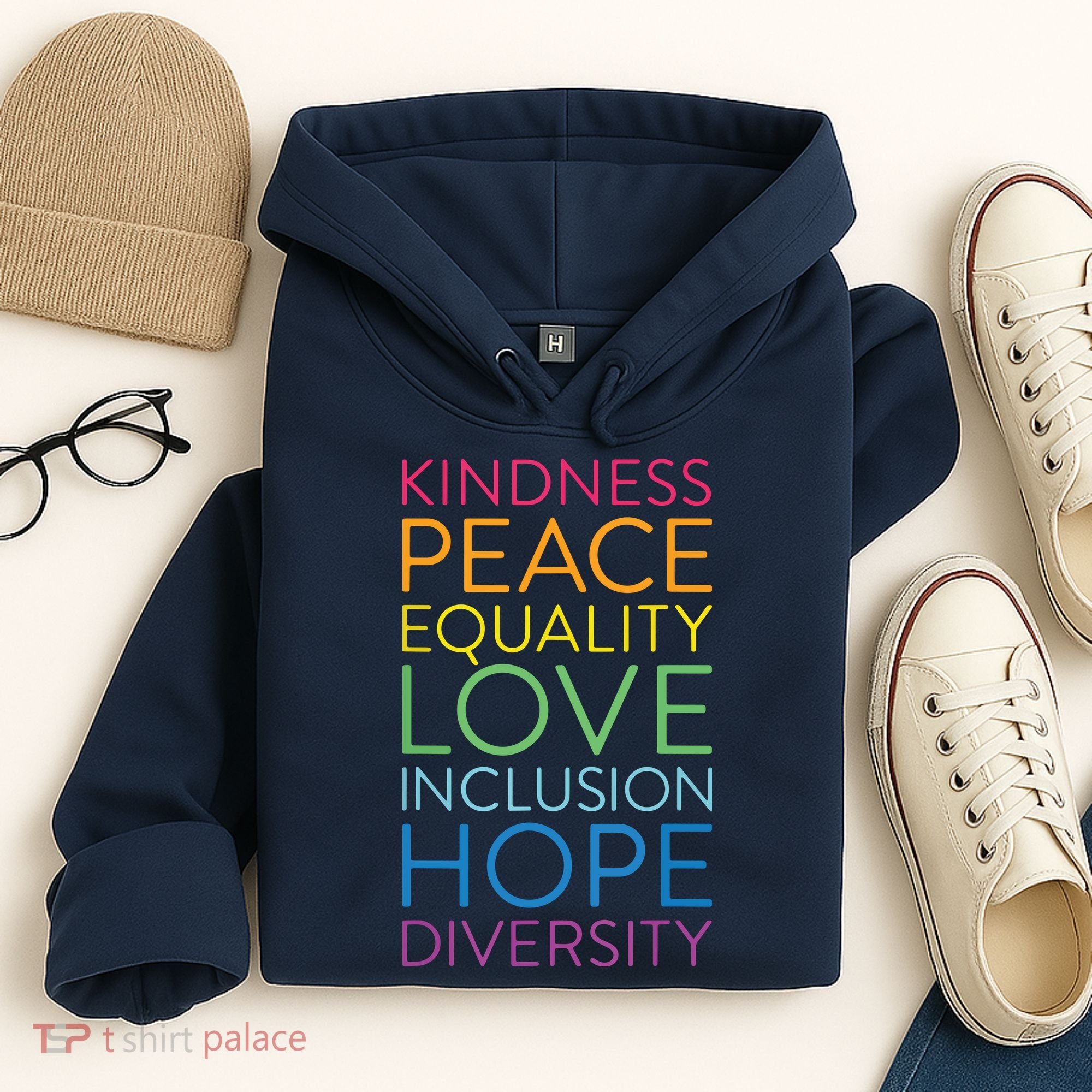 Peace Love Inclusion Equality Diversity Human Rights Hoodie