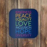 Peace Love Inclusion Equality Diversity Human Rights Coaster thumb 0