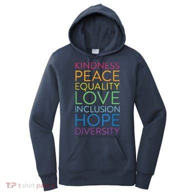 Peace Love Inclusion Equality Diversity Human Rights Women's Hoodie