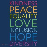 Peace Love Inclusion Equality Diversity Human Rights Women's Hoodie thumb 2