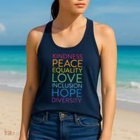 Peace Love Inclusion Equality Diversity Human Rights Women's Tank Top thumb 2