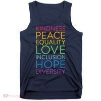 Peace Love Inclusion Equality Diversity Human Rights Tank Top thumb 0