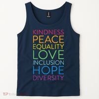 Peace Love Inclusion Equality Diversity Human Rights Tank Top thumb 2