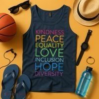 Peace Love Inclusion Equality Diversity Human Rights Tank Top thumb 4
