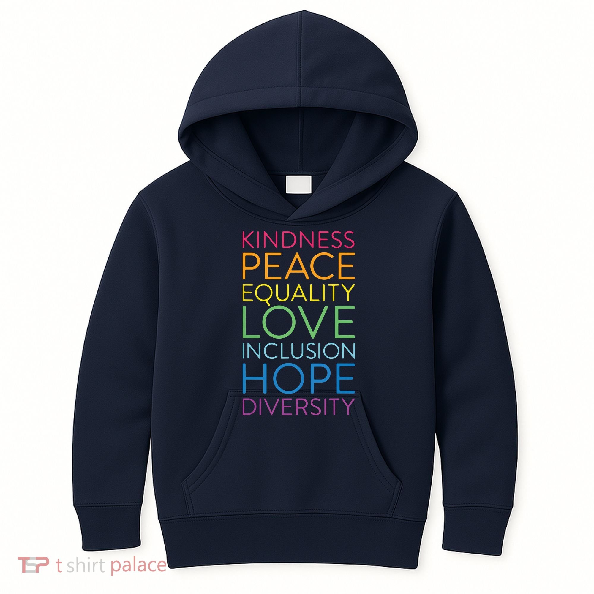 Peace Love Inclusion Equality Diversity Human Rights Kids Hoodie