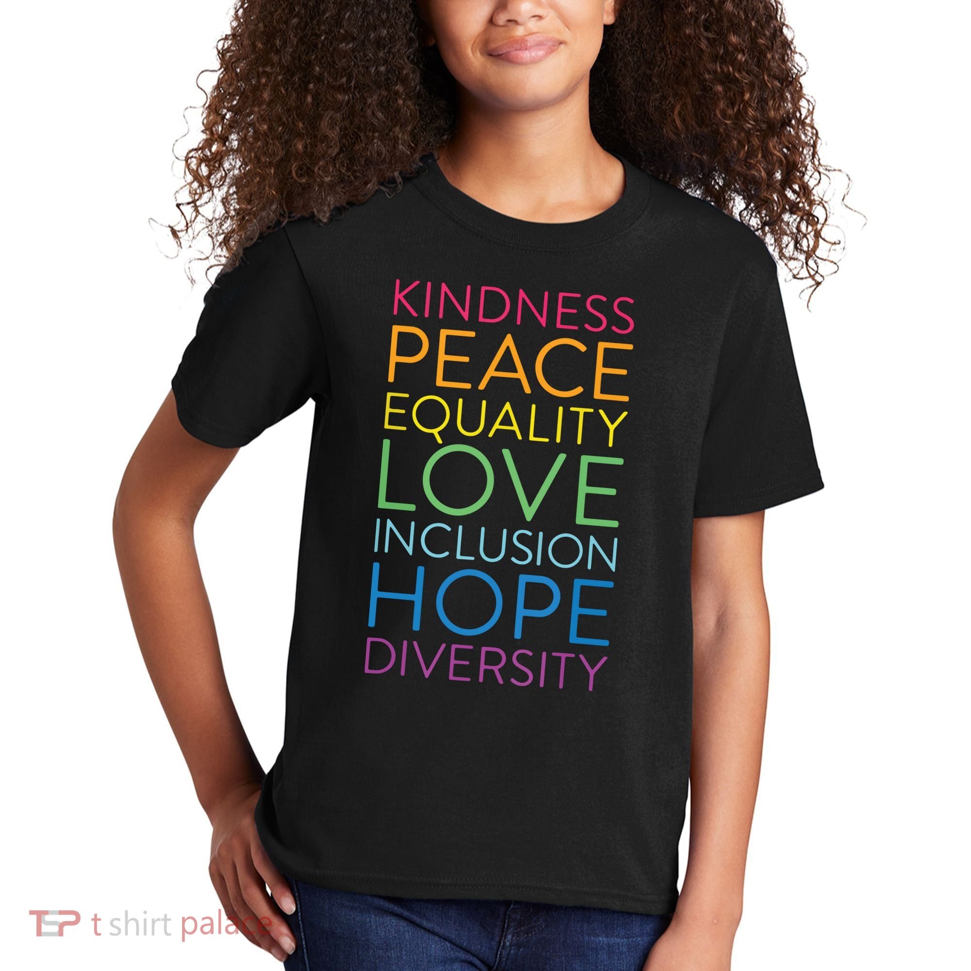 Peace Love Inclusion Equality Diversity Human Rights Kids T-Shirt