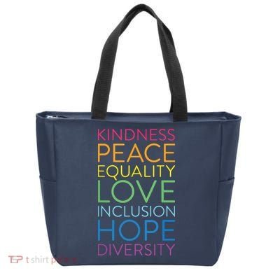 Peace Love Inclusion Equality Diversity Human Rights Tote Bag
