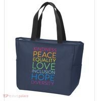 Peace Love Inclusion Equality Diversity Human Rights Tote Bag thumb 3